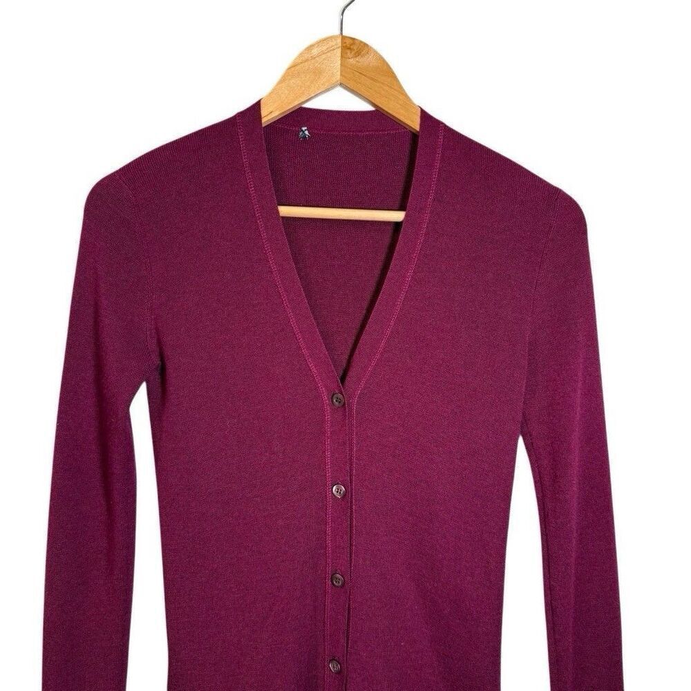 Prada Knit Burgundy Cardigan Size IT 38 EUC - Picture 3 of 11